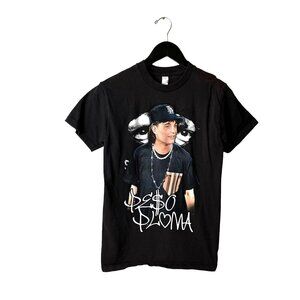 Peso Pluma Rap Tee T Shirt Adult Black Small S Mexican Singer Graphic Cotton
